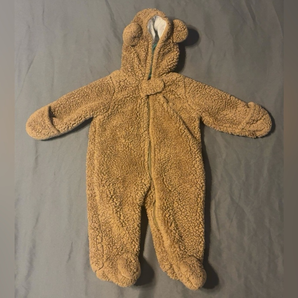 Carter’s Just One You Newborn One-Piece Fuzzy Bear Zipper Footed Pram Bodysuit